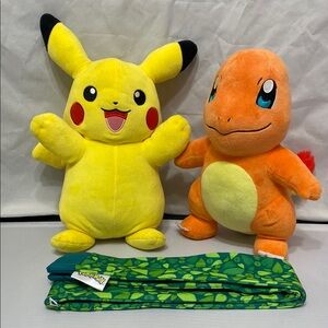 Pokemon Yellow and Orange Plush Toys